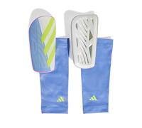 adidas Unisex - Adulto Tiro Shinguard League, Blue Fusion/Lucid Pink/Lucid Lemon, L