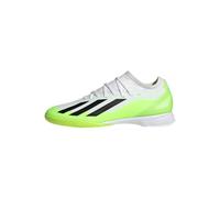 adidas Unisex - Adulto X Crazyfast.3 Indoor Boots, Cloud White/Core Black/Lucid Lemon, 44 2/3 EU