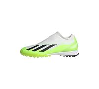 adidas Unisex - Adulto X Crazyfast.3 Laceless Turf Boots, Cloud White / Core Black / Lucid Lemon, 46 EU