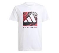 Adidas Unisex - Bambini Adidas Big Logo Camo Graphic Tshirt, White, 15-16 Years