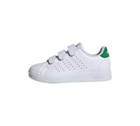 adidas Unisex - Bambini Advantage Base 2.0 Shoes Children, Cloud White/Cloud White/Green, 32 EU