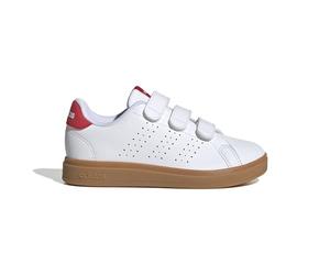 Adidas Unisex - Bambini Advantage Base 2.0 Shoes Children, Ftwr White/Pure ruby/GUM10, 35 EU