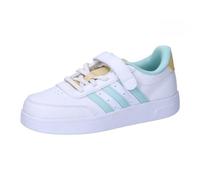Adidas Unisex - Bambini BREAKNET 2.0 Shoes Children, Cloud White/Semi Flash Aqua/Orange Tint, 33 EU