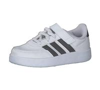 adidas Breaknet Lifestyle Court Elastic Lace And Top Strap Shoes, Scarpe da Tennis, Cloud White/Core Black/Core Black, 33 EU