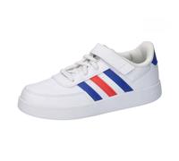adidas Unisex - Bambini Breaknet Lifestyle Court Elastic Lace and Top Strap Shoes, Cloud white/lucid blue/bright red, 34 EU