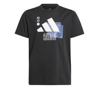 adidas Unisex - Bambini Camo Training Graphic Tshirt, Black, 9-10 Years