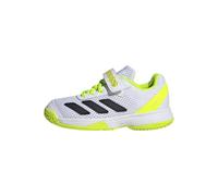 Adidas Unisex - Bambini Courtflash Kids Comfort Closure Tennis Shoes, Cloud White/Core Black/Lucid Lemon, 28 EU
