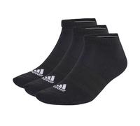 adidas Unisex - Bambini Cushioned Low-Cut 3 Pairs Calzini Invisible/Sneaker, Black/White