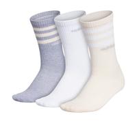 Adidas Calzini Unisex 3-Stripes Linear Half-Crew Imbottiti 3 paia Bianco/Nero 10.5-12.5