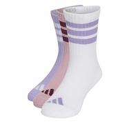 adidas Unisex - Bambini e ragazzi 3Stripes Cushioned Sportswear Crew Socks 3 Pair Pack Socks, magic lilac/white/magic mauve, 3-4 Years