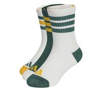 adidas Unisex - Bambini e ragazzi 3Stripes Cushioned Sportswear Crew Socks 3 Pair Pack Socks, off white/collegiate green/off white, 6-7 Years