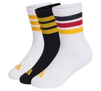 adidas Unisex - Bambini e ragazzi 3STRIPES CUSHIONED SPORTSWEAR CREW SOCKS 3 PAIR PACK, white/black/collegiate gold, 34-36