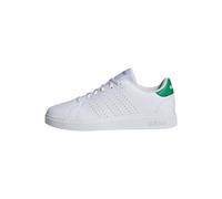 adidas Unisex - Bambini e Ragazzi Advantage Base 2.0 Shoes Junior, Cloud White/Cloud White/Green, 36 2/3 EU