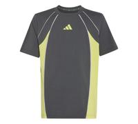 adidas Unisex - Bambini e Ragazzi Color Block Shirt, Grey Five/Pure Lemon/lgh Solid Grey, 13-14 Years