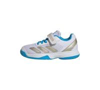 adidas Unisex - Bambini e Ragazzi Courtflash Kids Comfort Closure Tennis Shoes, Ftwr White/Cyber Met./Lucid Aquamarine, 31 1/2 EU