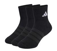 adidas Unisex - Bambini e ragazzi CUSHIONED SPORTSWEAR ANKLE SOCKS 3 PAIR PACK, black/black/white, 34-36