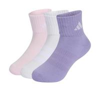 adidas Unisex - Bambini e ragazzi Cushioned Sportswear Ankle Socks 3 Pair Pack Socks, magic lilac/white/clear pink, 6-7 Years