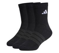 adidas Unisex - Bambini e ragazzi Cushioned Sportswear Crew Socks 3 Pair Pack, black/black/white, 3-4 Years