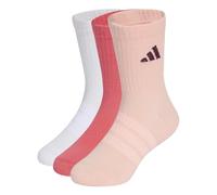 adidas Unisex - Bambini e ragazzi Cushioned Sportswear Crew Socks 3 Pair Pack Socks, Pure Turbo/white/haze coral, 6-7 Years