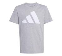 adidas Unisex - Bambini e Ragazzi Essentials Big Logo Shirt, Medium Grey Heather/White, 15-16 Years