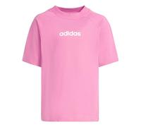 adidas Unisex - Bambini e Ragazzi Essentials Linear Logo Shirt, Pink Fusion/White, 5-6 Years
