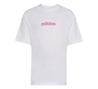 adidas Unisex - Bambini e Ragazzi Essentials Linear Logo Shirt, White/Pink Fusion, 4-5 Years