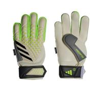 adidas Unisex - Bambini E Ragazzi Goalkeeper Gloves (Fingersave) Pred Gl Mtc Fsj, White/Lucid Lemon/Black, IA0861, 6