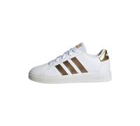 adidas Unisex - Bambini e ragazzi Grand Court Sustainable Lace Shoes, Cloud White / Cloud White / Matte Gold, 37 1/3 EU