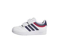 adidas Unisex - Bambini e Ragazzi Hoops 4.0 Shoes, Ftwr White Dark Blue Better Scarlet, 32 EU