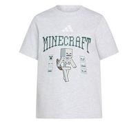 adidas Unisex - Bambini e Ragazzi Minecraft Skeleton Shirt, Light Grey Heather, 2-3 Years