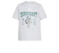 adidas Unisex - Bambini e Ragazzi Minecraft Skeleton Shirt, Light Grey Heather, 5-6 Years