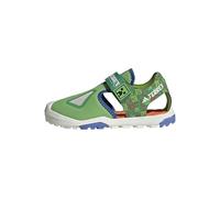 adidas Unisex - Bambini e ragazzi Minecraft Terrex Captain Toey 2.0 Sandals Sandal, Semi Lucid Lime/Ray Blue/Semi Impact Orange, 34 EU