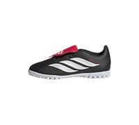 adidas Unisex - Bambini e Ragazzi Predator Club Fold-Over Tongue Turf Football Shoes Kids, Core Black/Ftwr White/Lucid Red, 28 EU