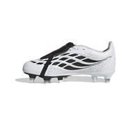 Adidas Unisex - Bambini e Ragazzi Predator League Fold- Over Tongue Soft Ground Football Boots Kids Shoes, Ftwr White/Solar Turbo/Core Black