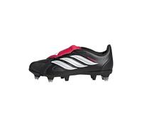 adidas Unisex - Bambini e Ragazzi Predator League Fold-Over Tongue Soft Ground Football Boots Kids Shoes, Core Black/Ftwr White/Lucid Red, 35.5 EU