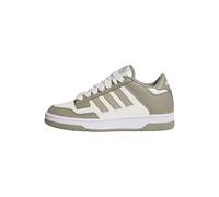 adidas Unisex - Bambini e Ragazzi Rapid Court Low Junior Shoes, Silver Pebble/Cloud White/Ftwr White, 36 EU