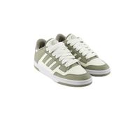 adidas Unisex - Bambini e Ragazzi Rapid Court Low Junior Shoes, Silver Pebble/Cloud White/Ftwr White, 38 EU