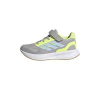 adidas Unisex - Bambini e Ragazzi RUNFALCON 5 Shoes Kids, Grey Two/Crystal Sky/Hi-RES Yellow, 31 EU