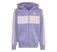 adidas Unisex - Bambini e ragazzi Seasonal Essentials Tiberio 3 Stripes Fleece Track_Suit, magic lilac/clear pink/Frozen Purple, 13-14 Years
