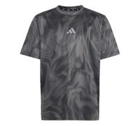 adidas Unisex - Bambini e Ragazzi Sport Icons all-Over Graphic Shirt, Grey Five/Black/Grey Three, 9-10 Years