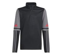 adidas Unisex - Bambini e Ragazzi Squadra25 Training Top Kids, Maglia di Tuta, Multicolore (Black/Team Grey Four/Pure Ruby), 11-12 Years