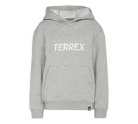 adidas Unisex - Bambini e Ragazzi Terrex Kids Multi Logo Hoodie Sweatshirt, Medium Grey Heather, 5-6 Years