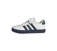 adidas Unisex - Bambini e Ragazzi VL Court 3.0 Hook And Loop Shoes Kids, Core White/Collegiate Navy/Collegiate Green, 32 EU