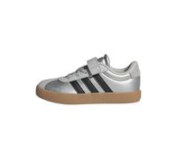 adidas Unisex - Bambini e Ragazzi VL Court 3.0 Hook And Loop Shoes Kids, Silver Met./Core Black/lgh Solid Grey, 28 EU