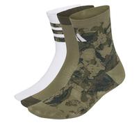 adidas Unisex - Bambini e ragazzi Youth Boys Camo Graphic 3Pp Socks Socks, olive strata/olive strata/white, 5-6 Years