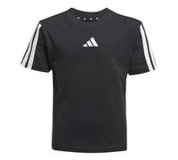 adidas Unisex - Bambini ESSENTIALS 3 STRIPES SLEEVE T-SHIRT, black/white, 6-7 Years