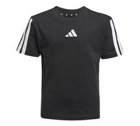 adidas Unisex - Bambini ESSENTIALS 3 STRIPES SLEEVE T-SHIRT, black/white, 5-6 Years