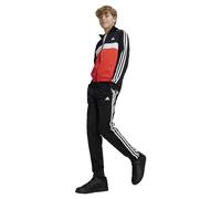 adidas Unisex - Bambini Essentials 3-Stripes Tiberio Track Suit, black/bright red/white, 15-16 Years