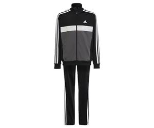 adidas Unisex - Bambini Essentials 3-Stripes Tiberio Track Suit, Black / Grey Five / Grey One / White, 13-14 Years