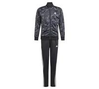 adidas Unisex - Bambini Essentials Allover Print Track Suit Kids, carbon/black, 11-12 Years